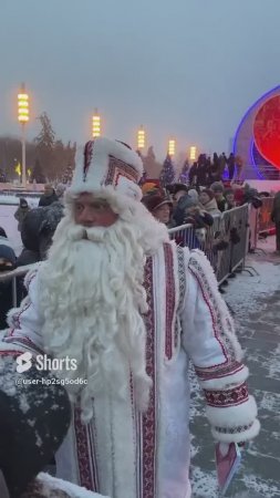 Москва новогодняя. ВДНХ. Якшам Атя - Дед Мороз из Мордовии