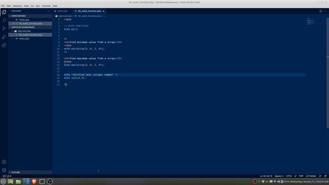 PHP Tutorial 2022 | 6 - Math Functions