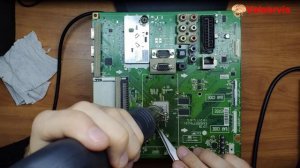Замена процессора в телевизоре LG, реболлинг шаров под микроскопом!