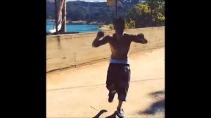 Justin Bieber dancing to remix of All About That Bass by Meghan Trainor in LA   August 16, 2014