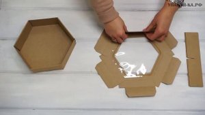 Как собрать шестигранную коробку?
