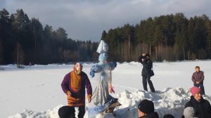 Сжигание чучела на масленицу