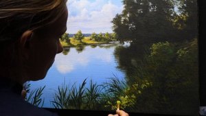 How to paint summer landscape. Acrylic painting | Акриловая живопись "Родные места"