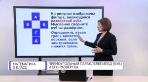 Математика. 5 класс. Прямоугольный параллелепипед (куб) и его развертка /12.05.2021/