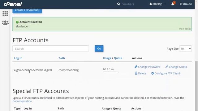namecheap Cpanel: use filezilla ftp to upload files