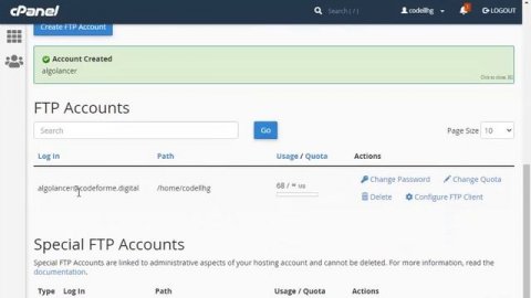 namecheap Cpanel: use filezilla ftp to upload files