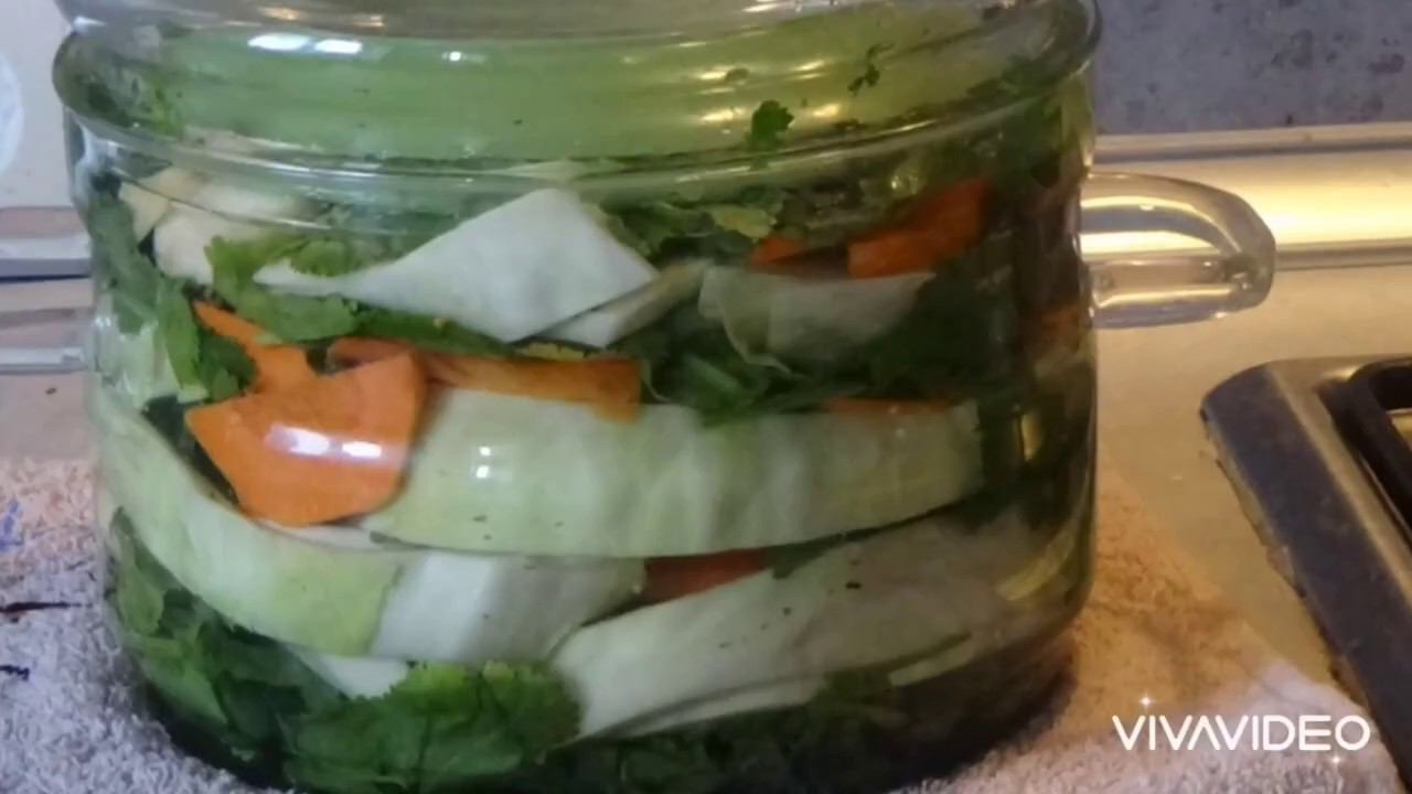 Маринованная капуста с кинзой!Быстро,легко,вкусно!