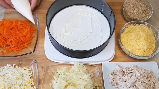 Mimoza Salatının Hazırlanması/ Салат Мимоза/Азербайджанская кухня/NuşOlsun смотреть онлайн