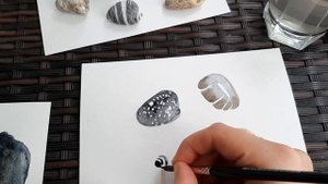Камни акварелью. Уроки рисования для новичков