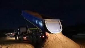 Тонар разгрузка песка