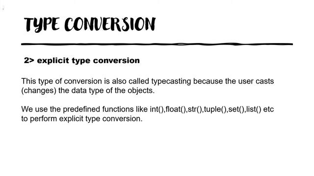 Python Type Conversion| Python tutorial for beginners |  Basic to Advanced complete python tutorial