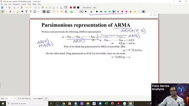 Stationary Models (part-18) | Parsimonious representation of ARMA model | Time series | (In Bangla смотреть онлайн