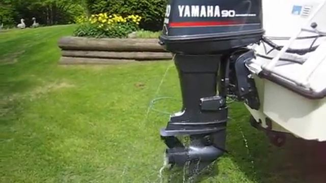 yamaha 90 idling on a trailer смотреть онлайн