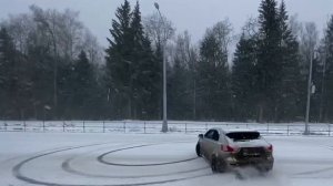 Mitsubishi Lancer 10 Sportback 1.8 4WD CVT Snow Donut Drift Russia Moscow