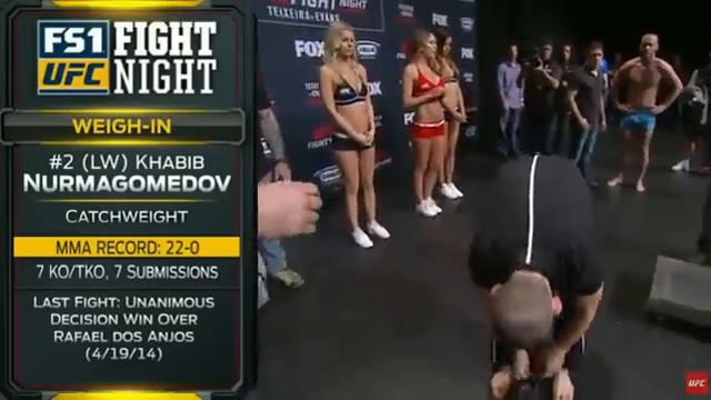 Хабиб Нурмагомедов vs Даррел Хорчер ВЗВЕШИВАНИЕ
