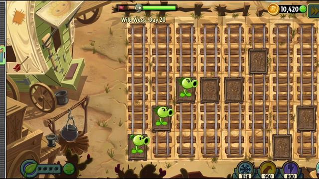 Уровень -20, Дикий Запад, Растения против Зомби-2 смотреть онлайн