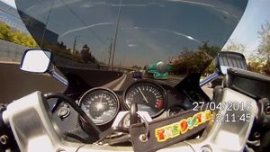 Kawasaki ZZR 600 D Acceleration and speed up to 210 km/h