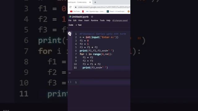Program to find fibonacci series upto nth term in Python | 14 | ???.