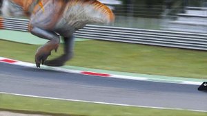 Ferrari F1 2023 vs Tyrannosaurus Rex at Monza GP