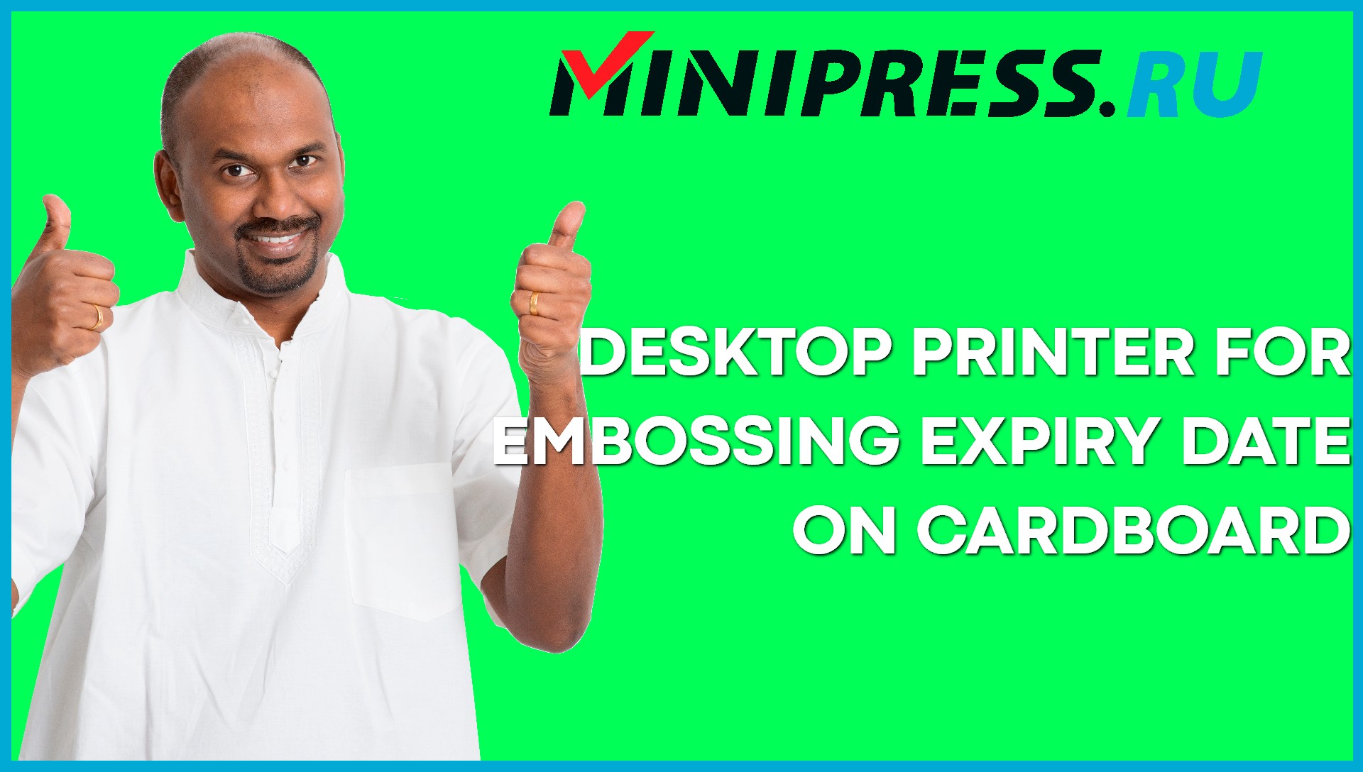 Desktop printer for embossing expiry date on cardboard