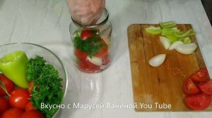 ?ПОМИДОРЫ Дольками с Луком и Перцем! Заготовки на ЗИМУ. Проверенный рецепт.Вкусно с МАРУСЕЙ ВАНИНОЙ
