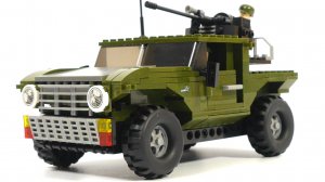 Собираем из LEGO Военный джип -  Ausini army 22508