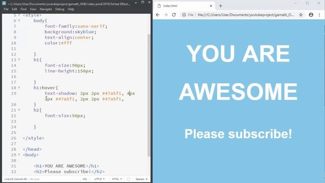 How to Create a CSS 3D Text Effect | Quick Tutorial