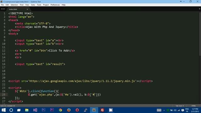 How to Ajax With PHP and Jquery part 1