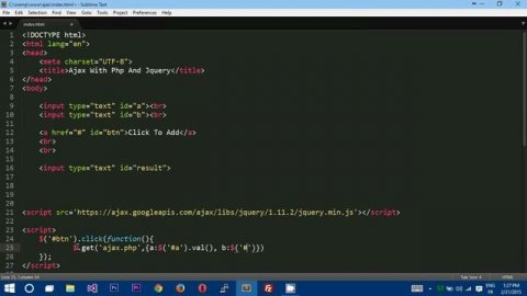 How to Ajax With PHP and Jquery part 1