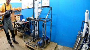 Сборка  установки обратного осмоса DRO 4040-1 производительностью 200-250 л/ч