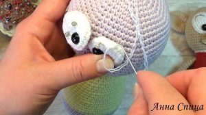 Как сшивать игрушки амигуруми:  Объемные детали по кругу - Глаза. Амигуруми.