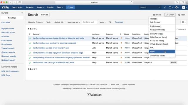 JIRA Tutorial #14 - How To Export Test Cases From Jira