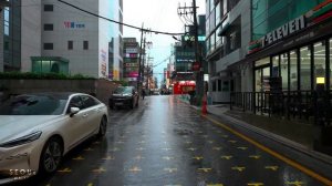 Walk in the Rain on Gangnam Street _ Seoul Travel