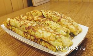 Нежный и вкусный Омлет с кабачком и пастой из брынзы - Самый лучший рецепт!