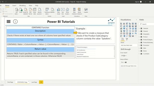 DAX Language - CONTAINS Function in Power BI смотреть онлайн
