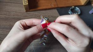 Застежка для браслета из бисера на станке / Вариант застёжки 3