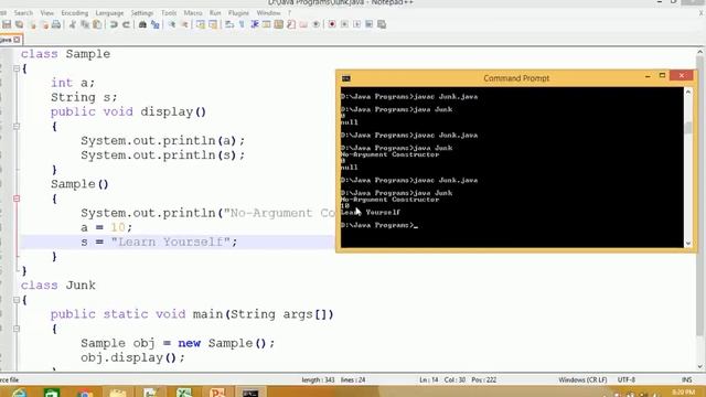 Constructors in Java | Types of Constructors | Java tutorial | Java for beginners | Learn Yourself