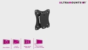 UltraMounts UM810F. Установка телевизора на стену с помощью фиксированного кронштейна UM810F.