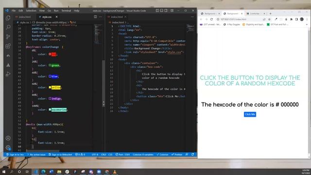 How to Build a SIMPLE BACKGROUND CHANGING APP WITH HTML,CSS,JAVASCRIPT |#htmlcss #javascript