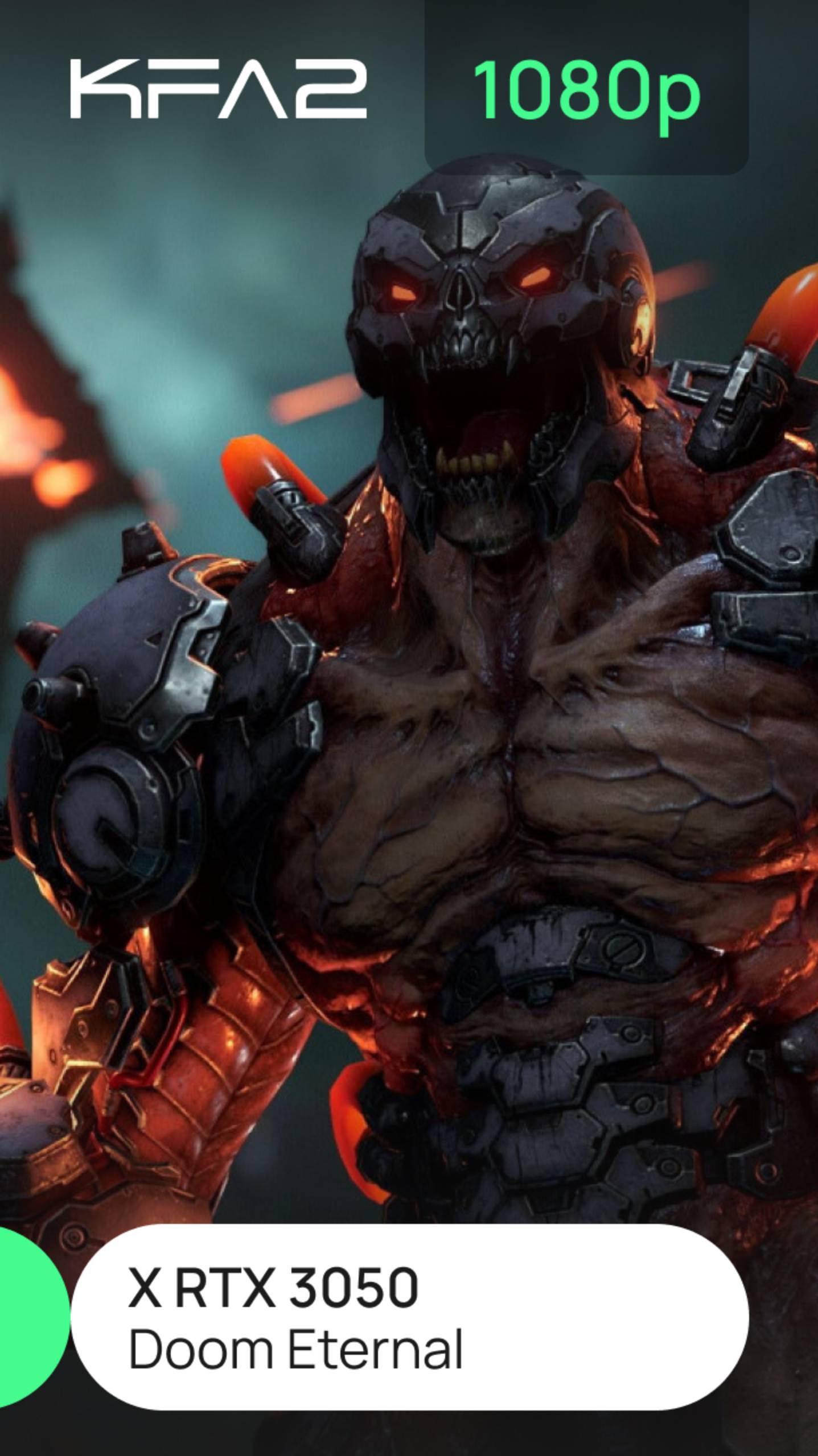 Doom Eternal | KFA2 X GeForce RTX 3050 Black | 1080p (Full HD) разрешение