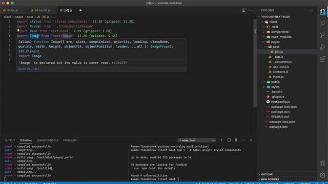 Next.js обзор фреймворка. Fullstack Блог. express/mongodb/next/ssr/styled components смотреть онлайн