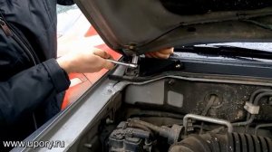 Установка амортизаторов (упоров) капота для автомобиля Mitsubishi Pajero 4 (Pajero 3) от upory.ru