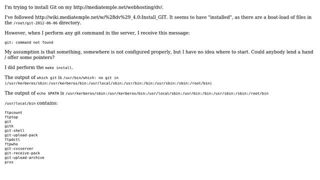 Install Git on a Media Temple (dv) 4.0 server смотреть онлайн