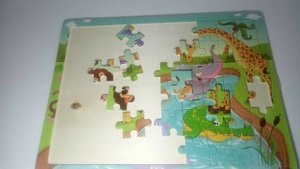 Собираем весёлый пазл.животные Африки детям/Funny Puzzle. African animals for kids/nursery