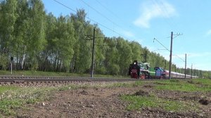 Паровозы П36-0110/0027 с Поездом Победы