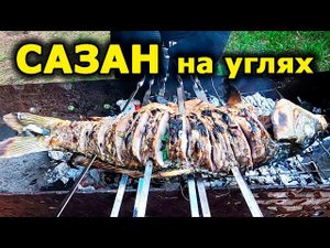 Сазан на мангале целиком. Сазан рецепт на углях. Сазан жареный