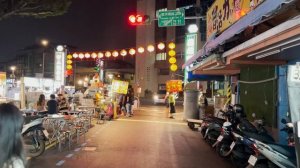 4K Taiwan Walk Guangzhou Street Night Market, beside Red Light District