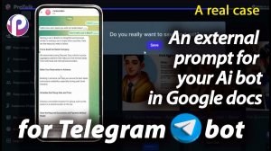 An external prompt for your Ai bot in Google docs. Srceencast. Made on the ProTalk platform.