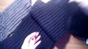 Что я связала: Шапка и шарф английской резинкой и шапка с отворотом...