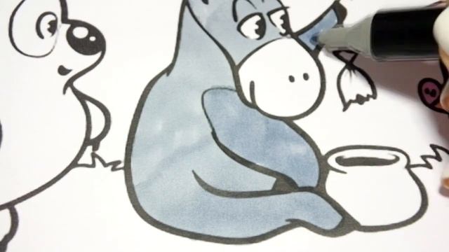 АСМР Винни Пух и Пятачок советские мультфильмы Раскраска День рождения ослика Иа Видео антистресс смотреть онлайн